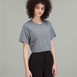 Lululemon lab relaxed crop crew neck T shirt